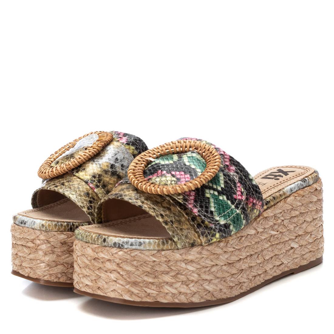 Women's Casual Wedge Sandal Khaki Xti-142697