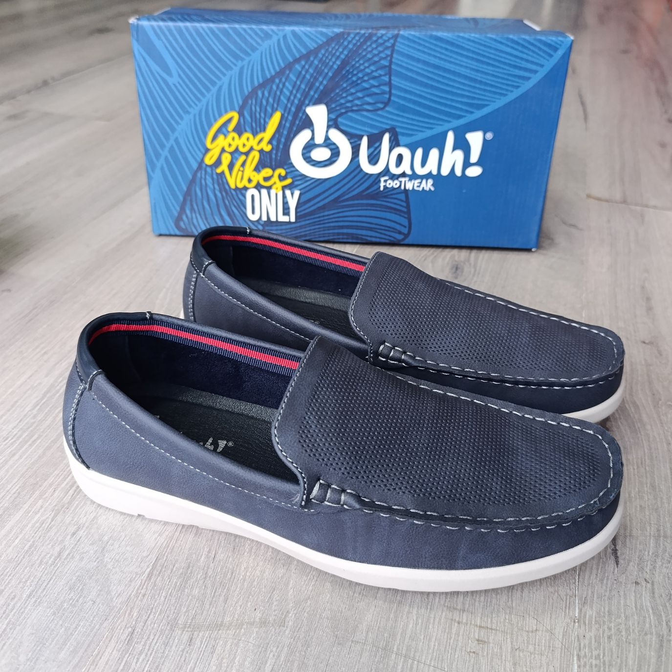 Uauh®-2151jn162m Blue Men's Leather Shoes