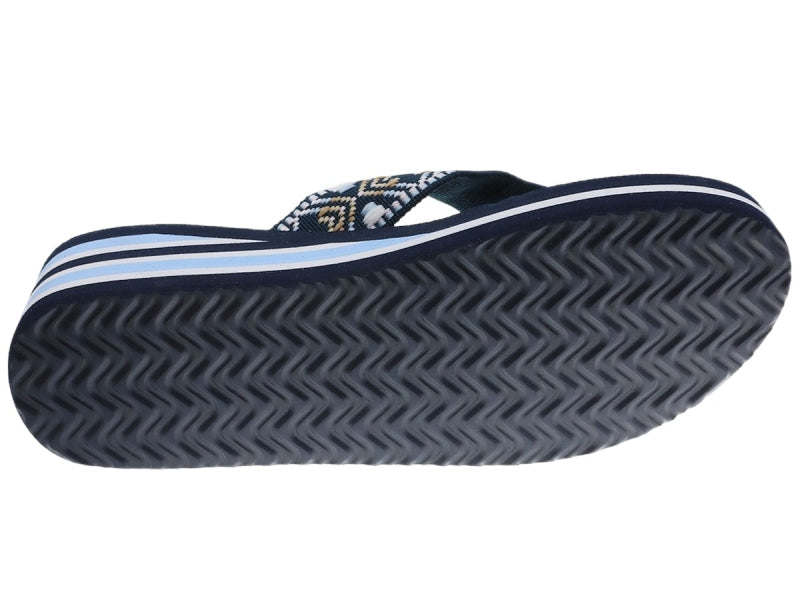 Zapatilla de cuña para mujer azul Beppi-2206590