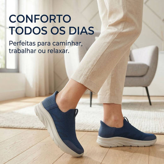 Sapatilha Conforto Mulher Slip-ins Azul Beppi-22075720