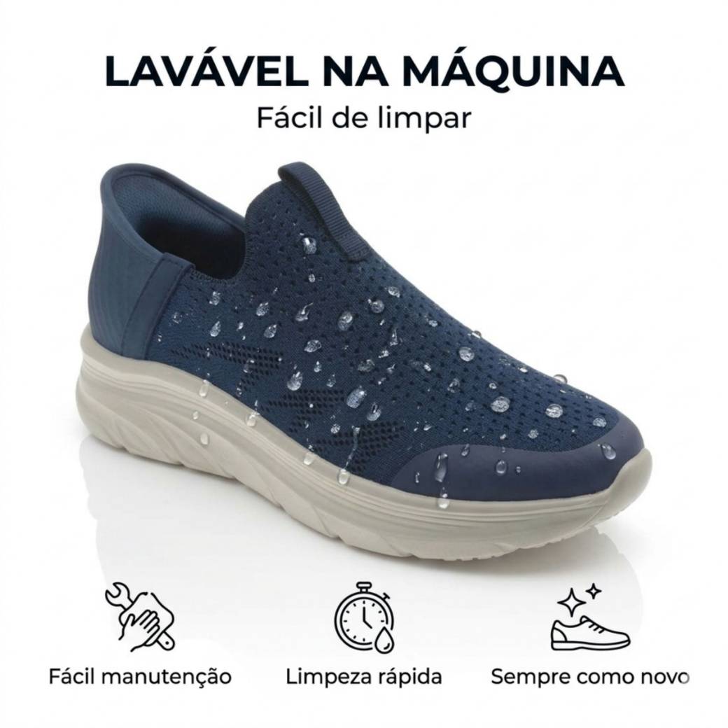Sapatilha Conforto Mulher Slip-ins Azul Beppi-22075720