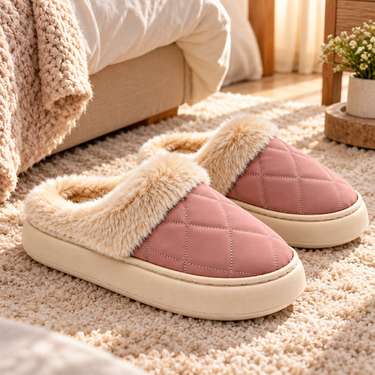 Chinelos de Interior para Mulher Beppi Rosa com Forro Quente 2225331