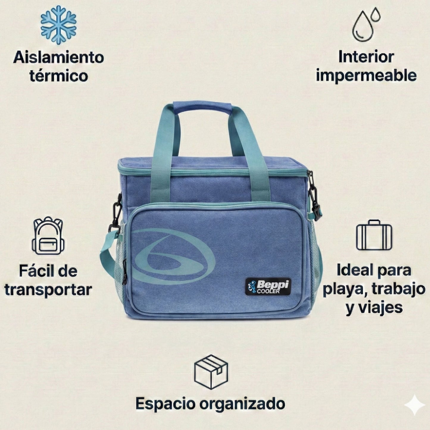 Saco Térmico 10l Azul Beppi-1000875a