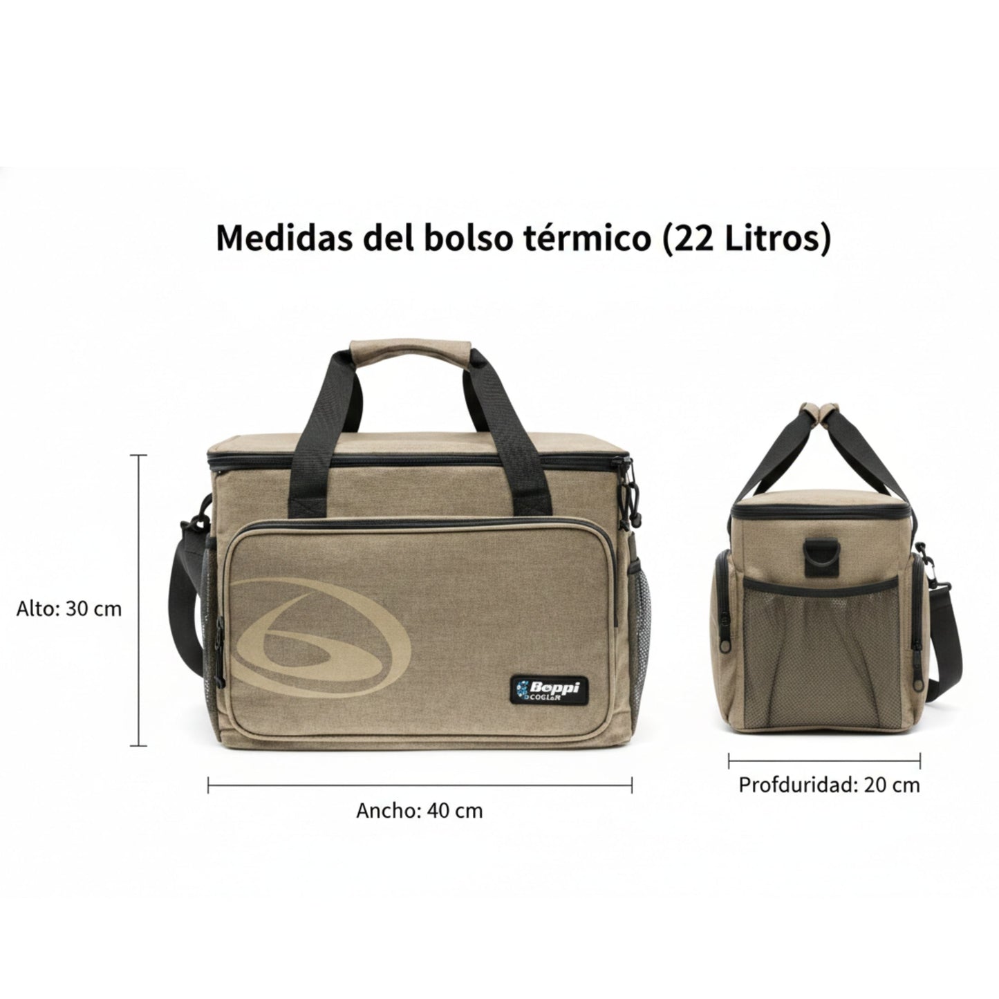 Saco Térmico 22l Castanho Beppi-1000877c