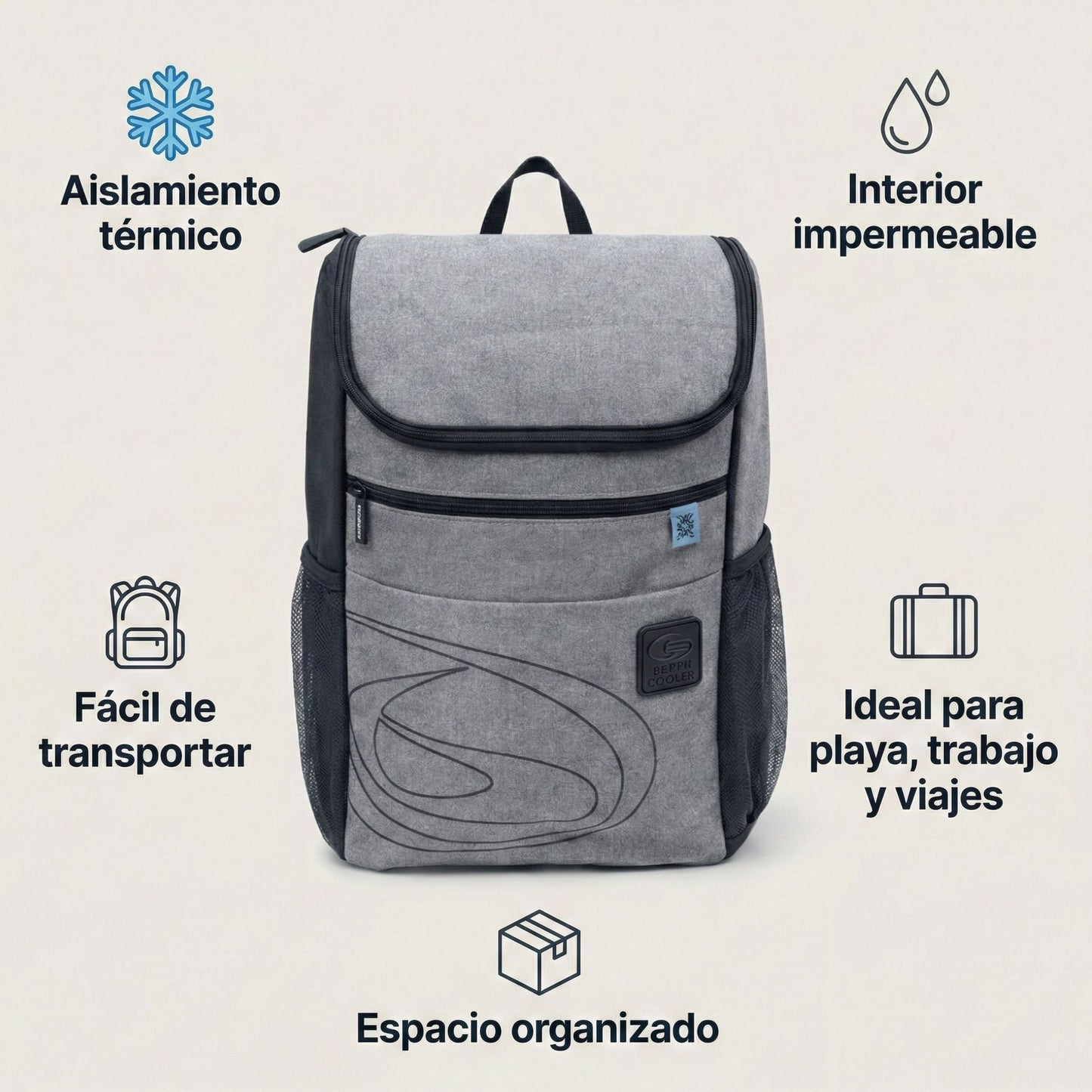 Mochila Térmica 8l Cinzento Beppi-1000958cz