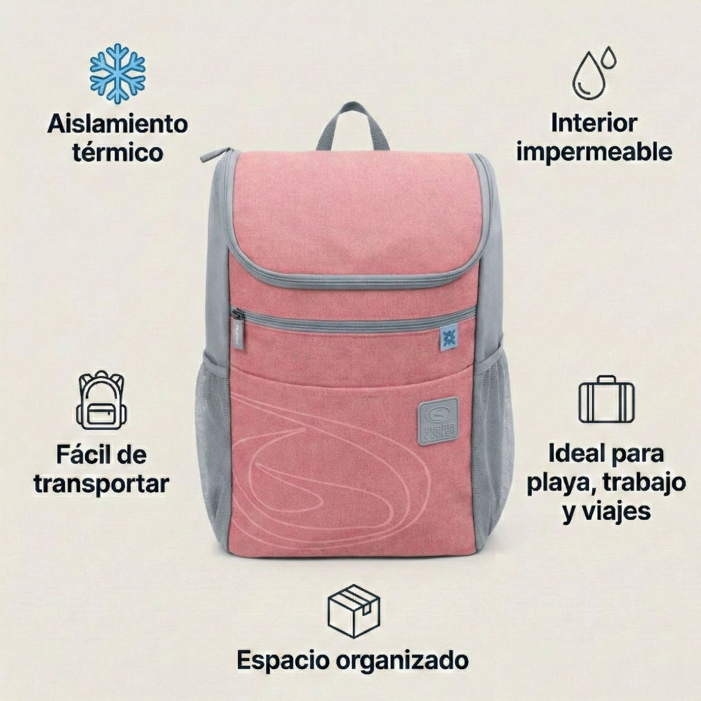 Mochila Térmica 8l Rosa Beppi-1000958rs
