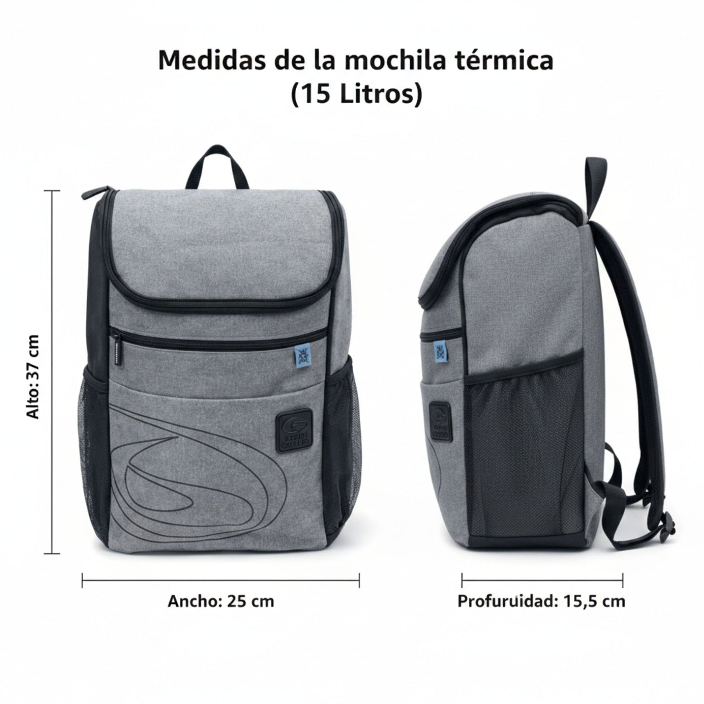 Mochila Térmica 15l Cinzento Beppi-1000959cz