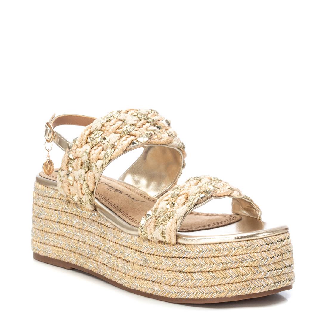 Women's Casual Wedge Sandal Gold Xti-142674