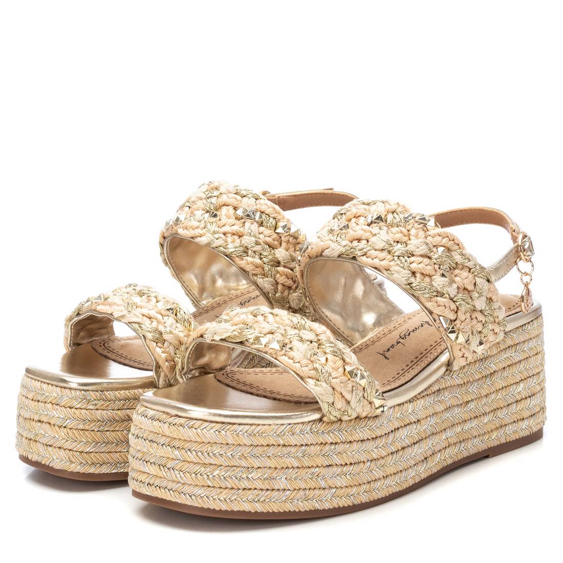 Women's Casual Wedge Sandal Gold Xti-142674