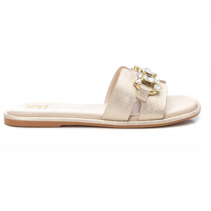 Chinelo Pele Vegan Mulher Dourado Xti-14367905