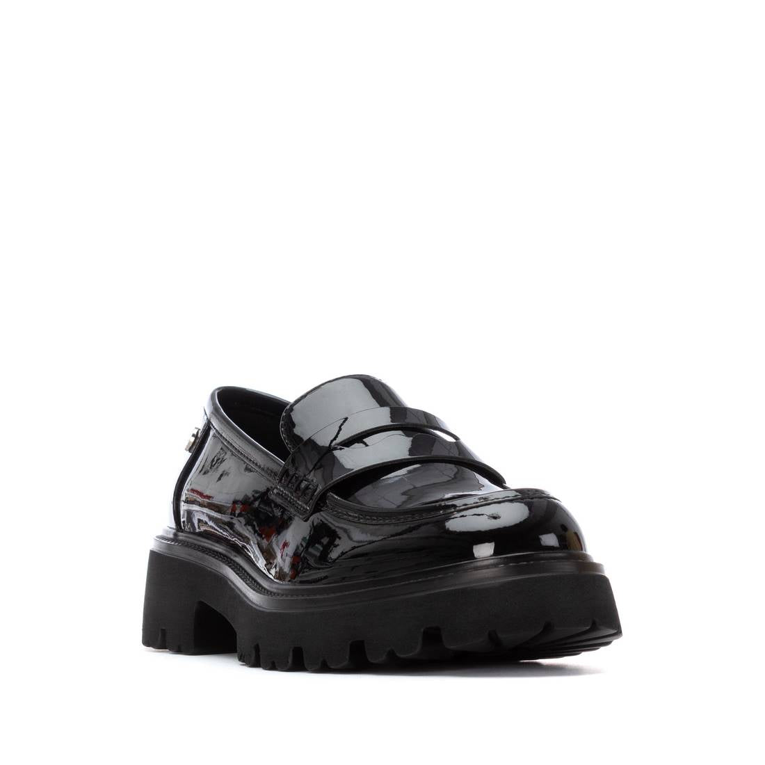 Sapato Pele Charol Mulher Preto Xti-144426p