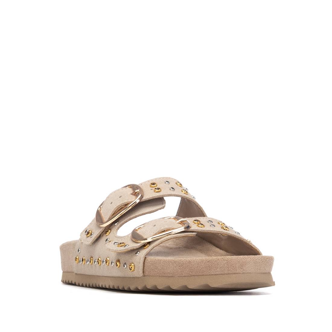 Sandália Tipo Chinelo Casual Vegan Mulher Bege Xti-14506602