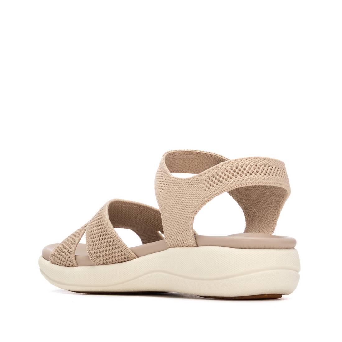 Sandália Casual Vegan Mulher Bege Xti-14515603