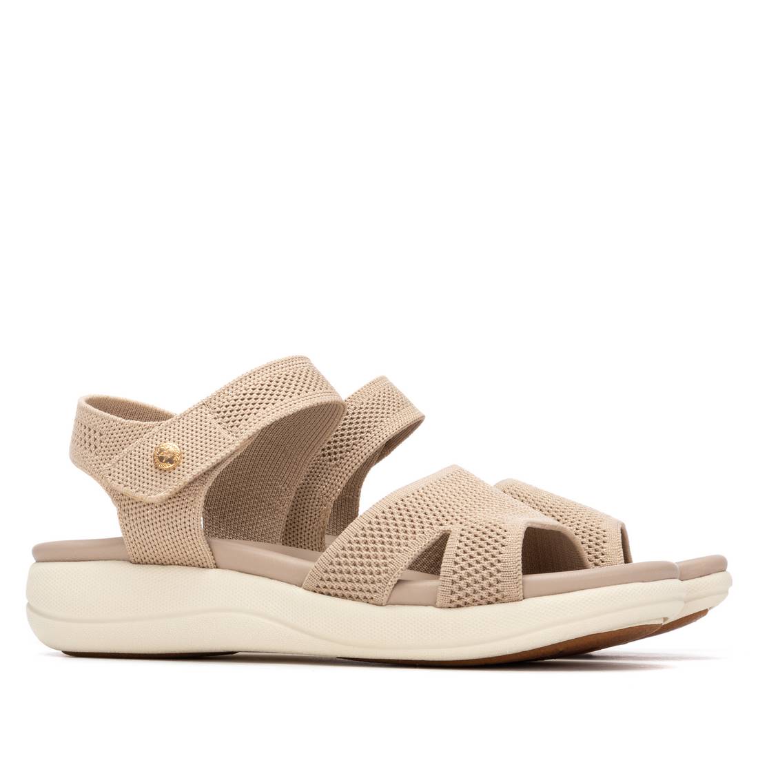 Sandália Casual Vegan Mulher Bege Xti-14515603