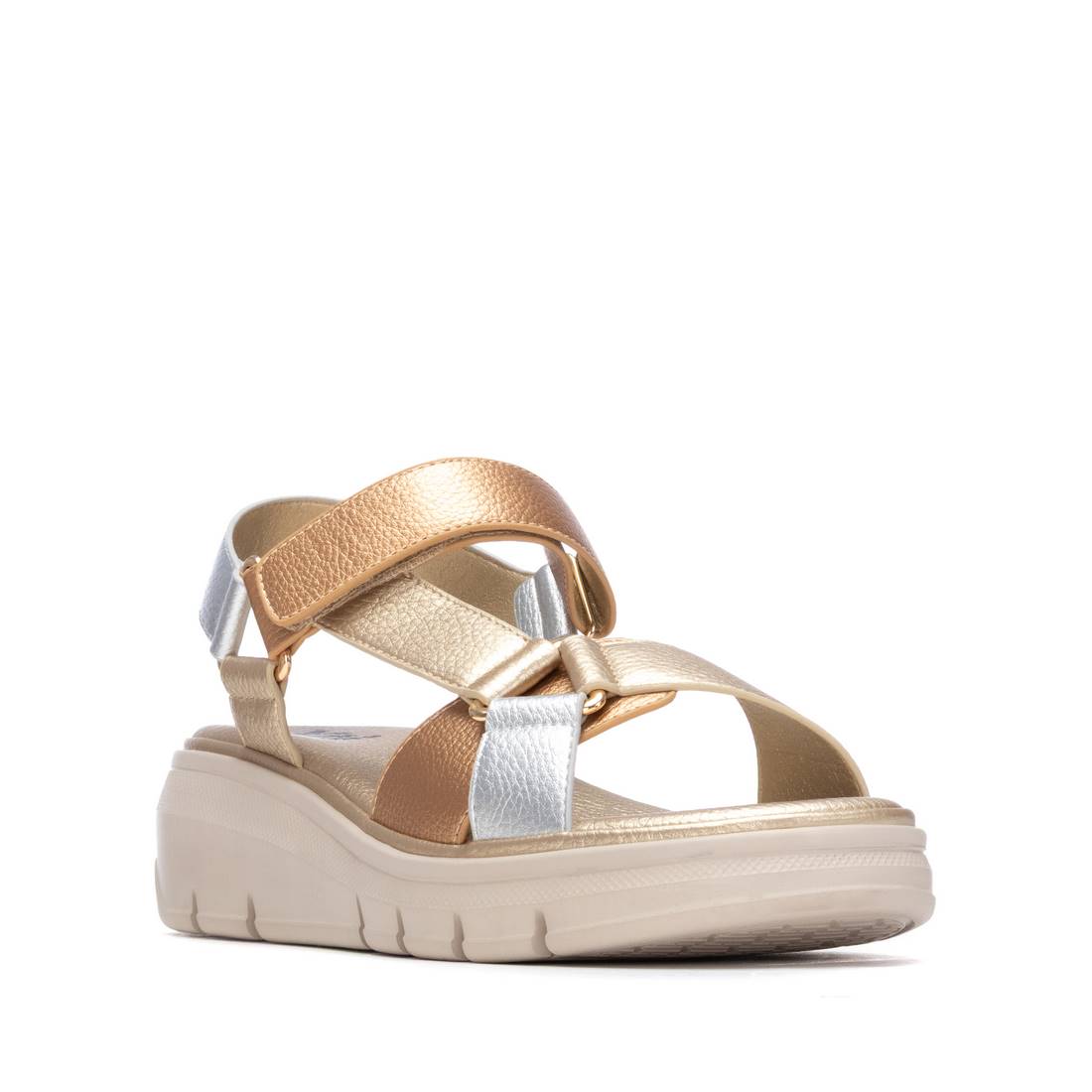 Sandália Casual Vegan Mulher Dourada Xti-14539801