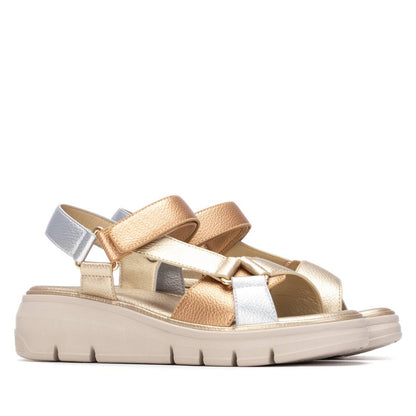 Sandália Casual Vegan Mulher Dourada Xti-14539801