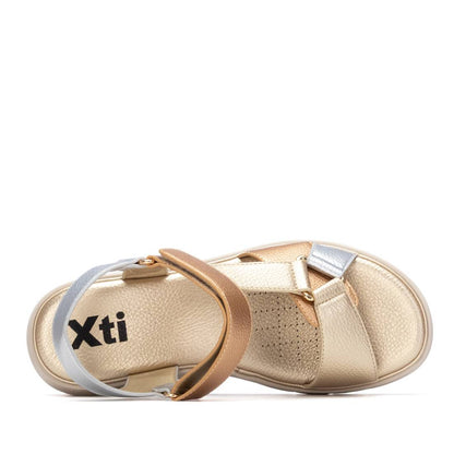 Sandália Casual Vegan Mulher Dourada Xti-14539801