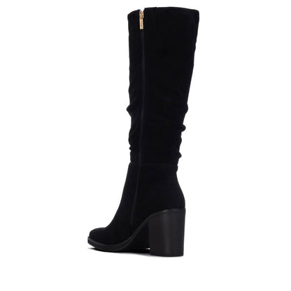 Bota Cano Alto Mulher XTI Preta Franzida | 14652903