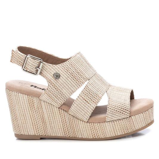 Sandalia Casual Mujer Con Cuña Gris Refresh-170762