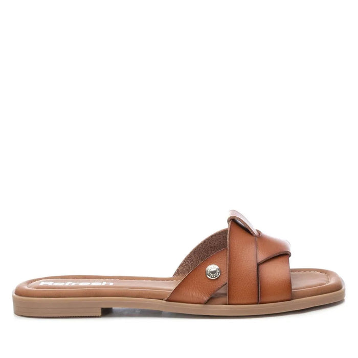 Vegan Leather Flip Flops for Women Brown Refresh-17155101