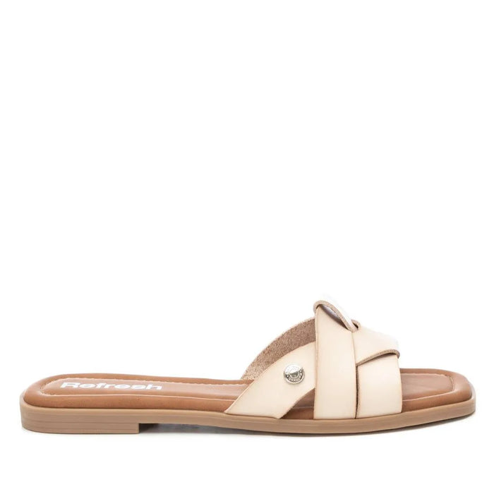 Vegan Leather Flip Flops for Women Beige Refresh-17155102