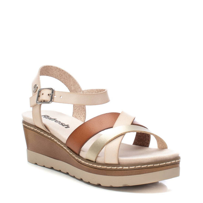 Sandália Casual Vegan Mulher Bege Refresh-17178502