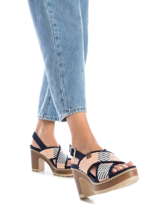 Sandália Casual Vegan Mulher Azul Refresh-17181001