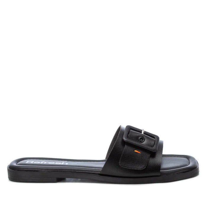 Vegan Leather Flip Flops for Women Black Refresh-17196106