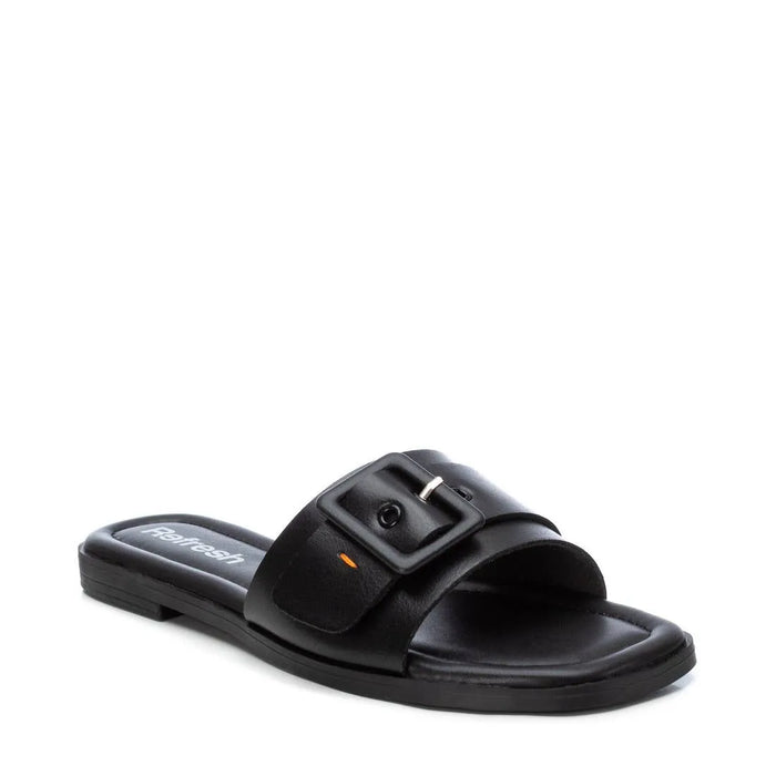 Vegan Leather Flip Flops for Women Black Refresh-17196106