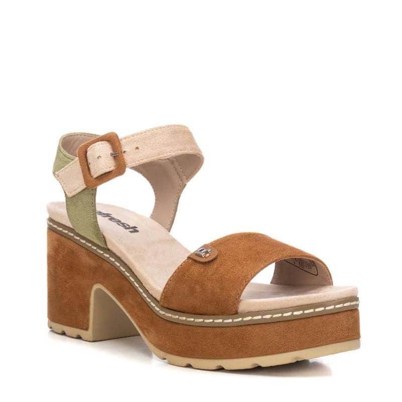 Sandália Casual Vegan Mulher Camel Refresh-17279402