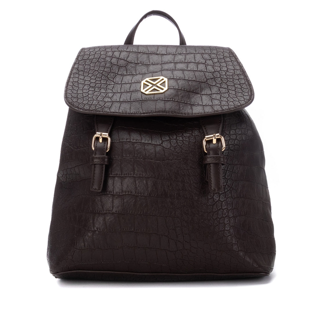 Mochila Mulher XTI Castanha Efeito Crocodilo | 18466402 — imagem do artigo 1