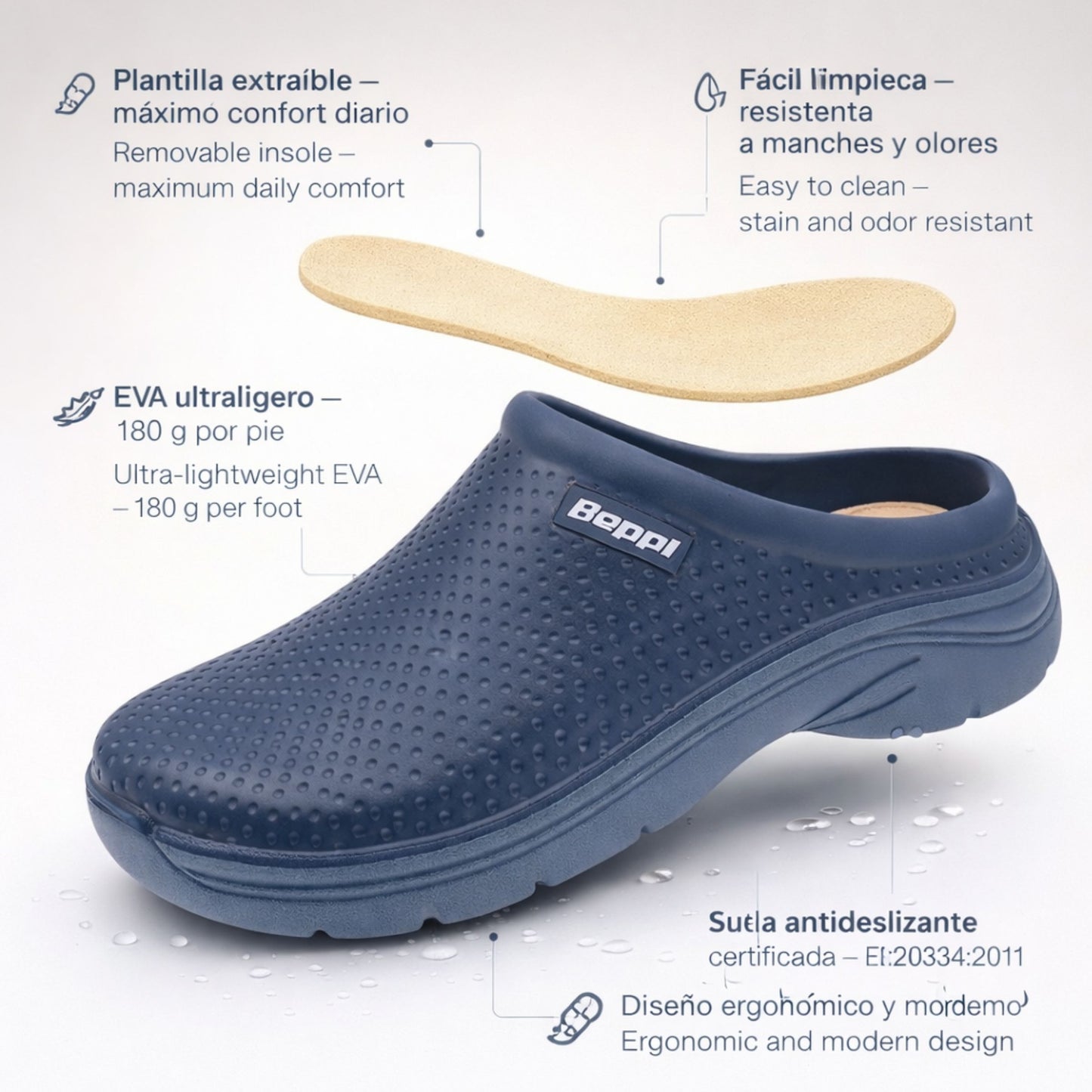 Socas Conforto Mulher Azul Beppi-2146221