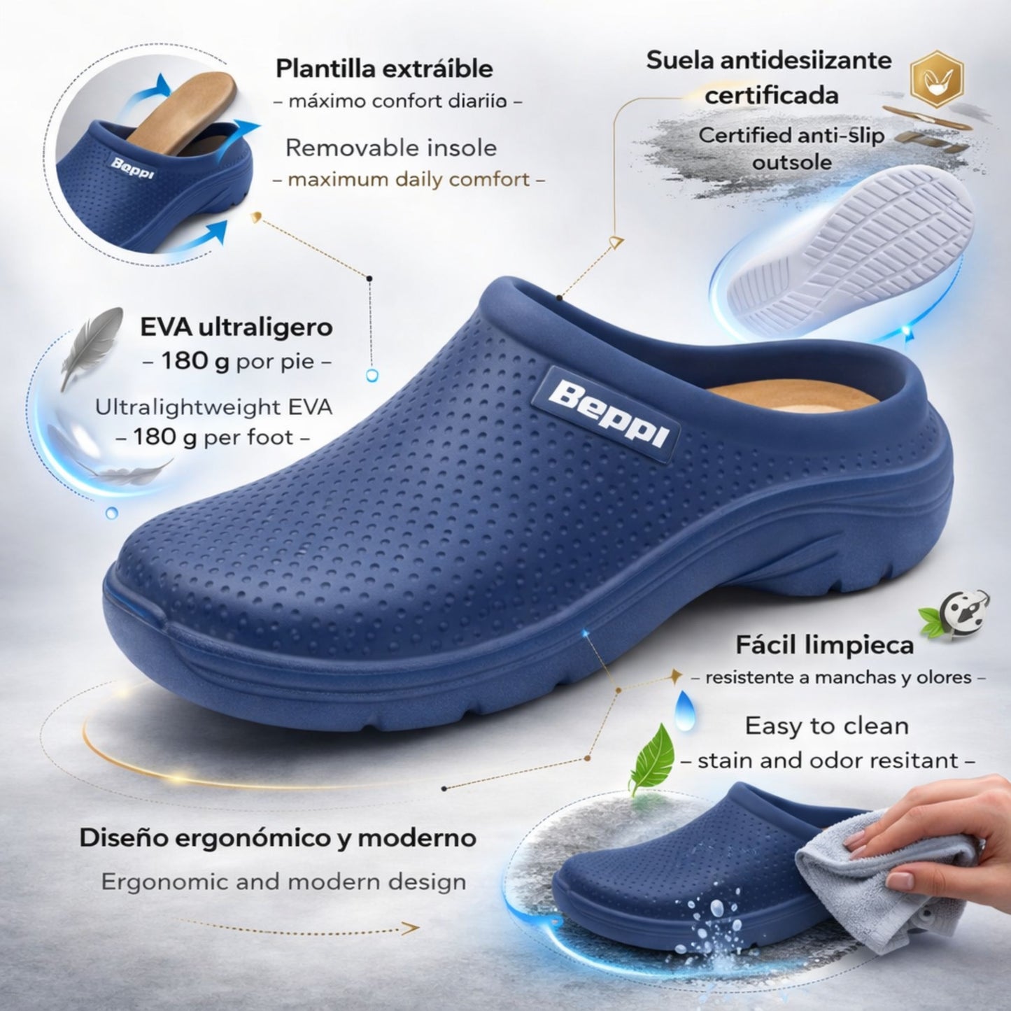 Socas Conforto Homem Azul Beppi-2146615