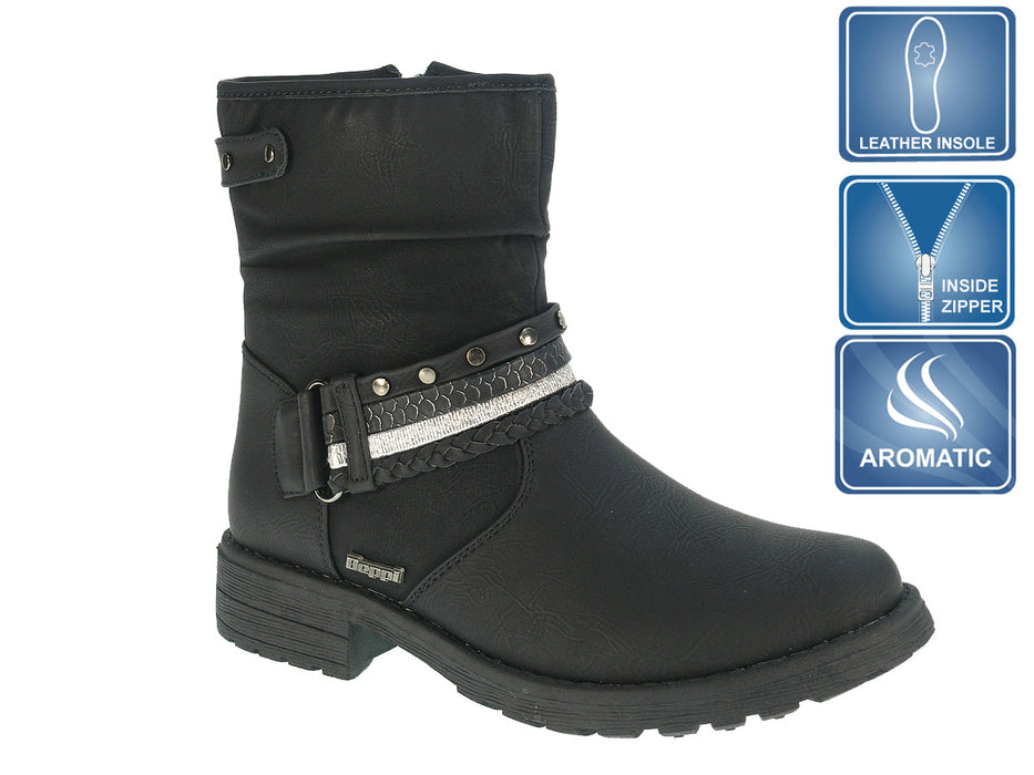 Bota Alta Juvenil Preto Beppi-2152960