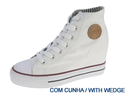 Bota de lona blanca para mujer Beppi-2160551