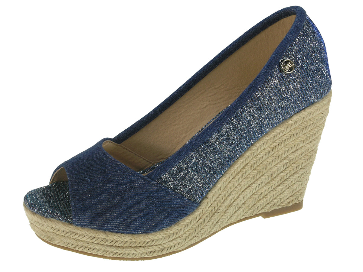 Beppi Women's Casual Wedge Sandal Blue-2161440