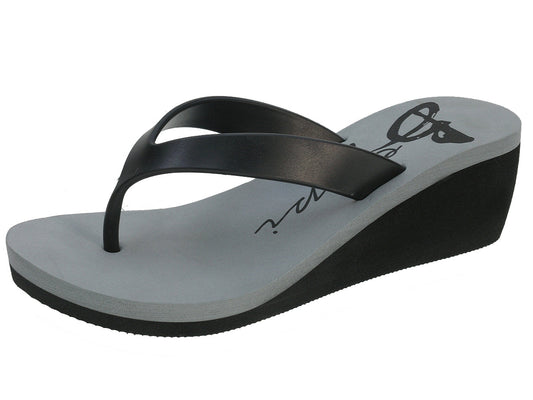 Chanclas negras de cuña para mujer Beppi-2162121