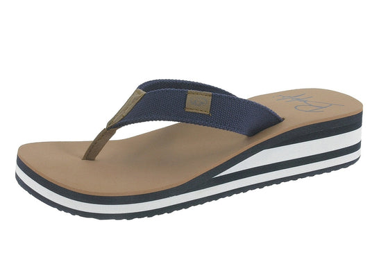 Chanclas de cuña azules para mujer Beppi-2170730