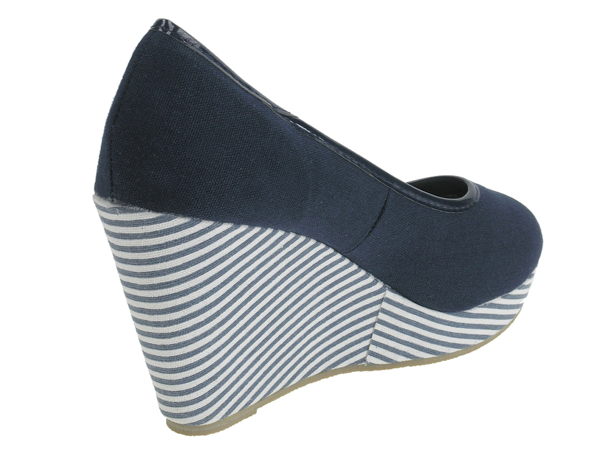 Beppi-2172300 Women's Casual Wedge Shoes Blue