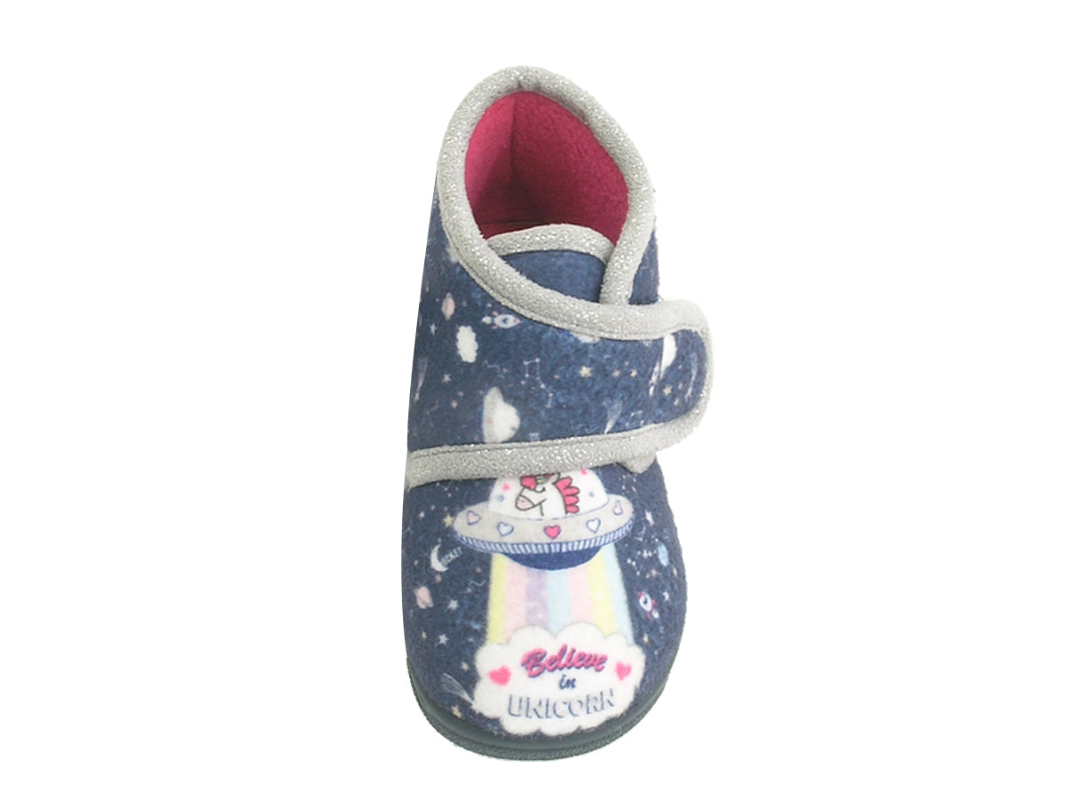 Zapatillas de estar por casa azules para niños Beppi-2174322