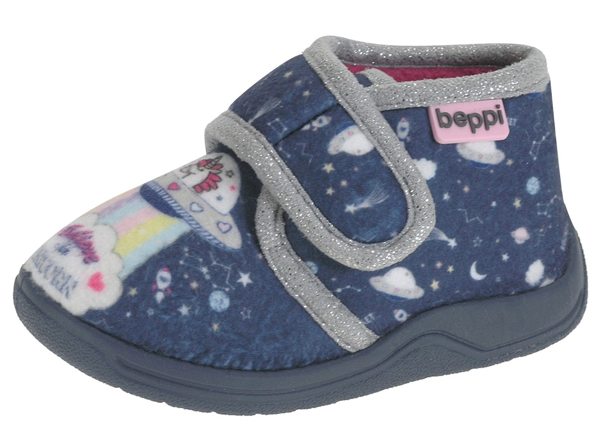 Zapatillas de estar por casa azules para niños Beppi-2174322