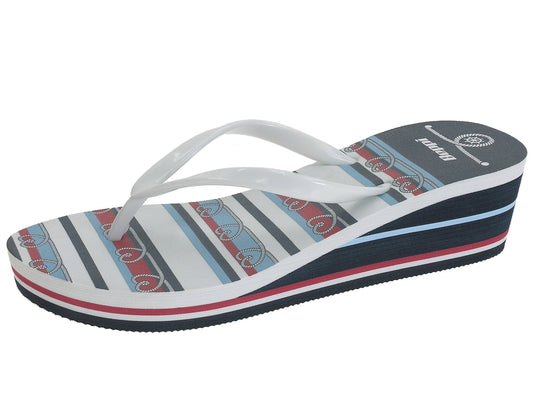 Zapatilla de cuña blanca para mujer Beppi-2178400