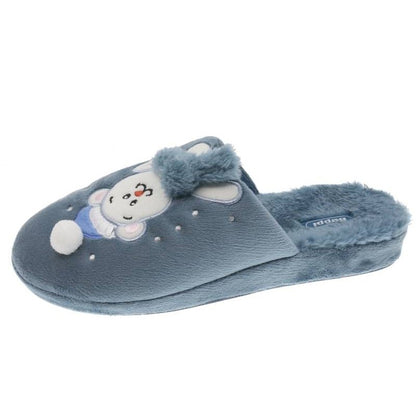 Zapatilla de interior para mujer Beppi azul-2193891