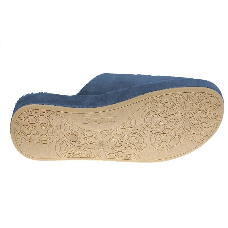 Zapatilla de interior para mujer Beppi azul-2193891