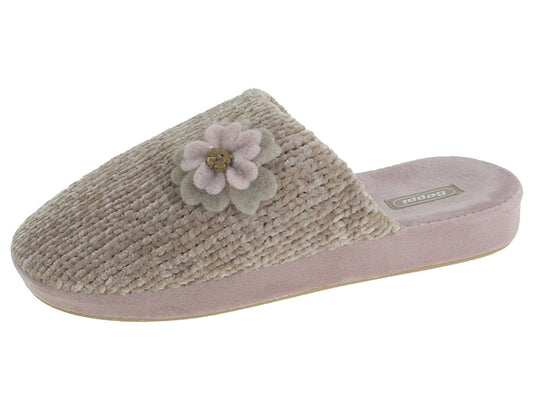 Zapatilla de interior beige para mujer Beppi-2194101