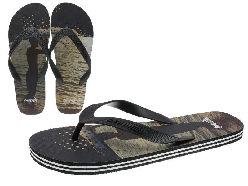 Men's Black Finger Flip Flop Beppi-2196165