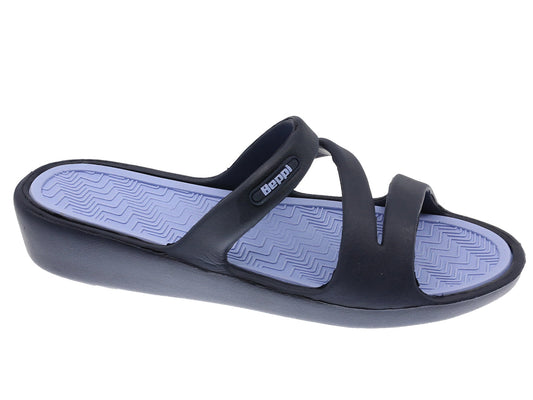 Zapatilla de cuña para mujer azul Beppi-2201240