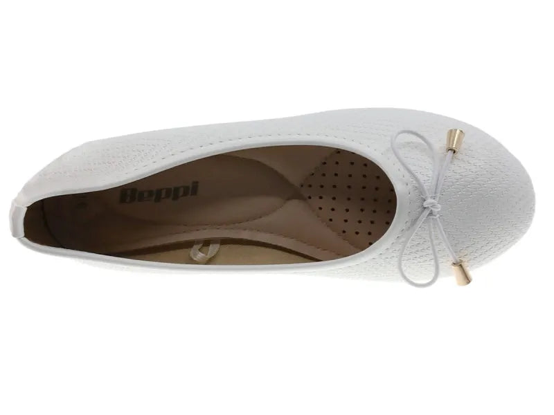 Beppi-2205521 White Youth Ballerina Shoes