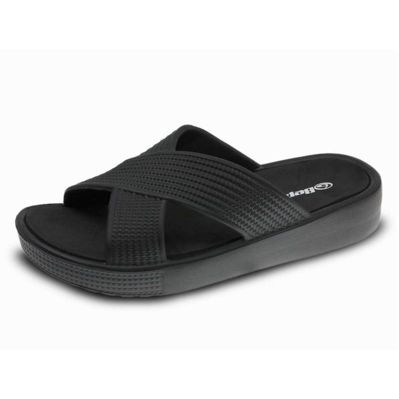 Chinelo Com Cunha Mulher Preto Beppi-2206541