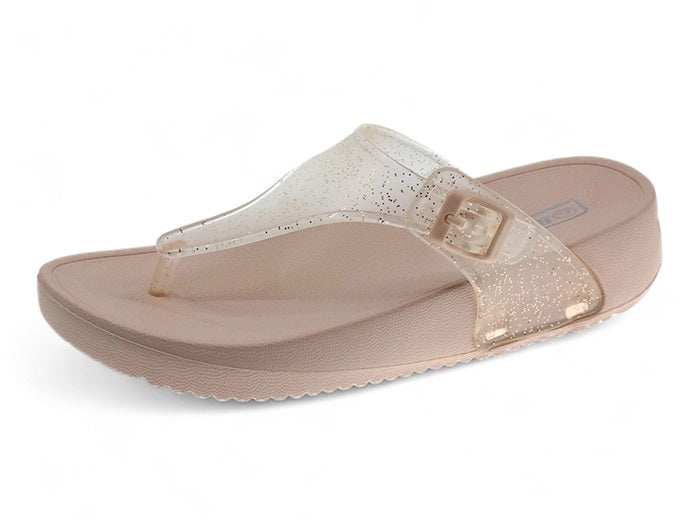 Chinelo Meter Dedo Mulher Bege Beppi-2206601